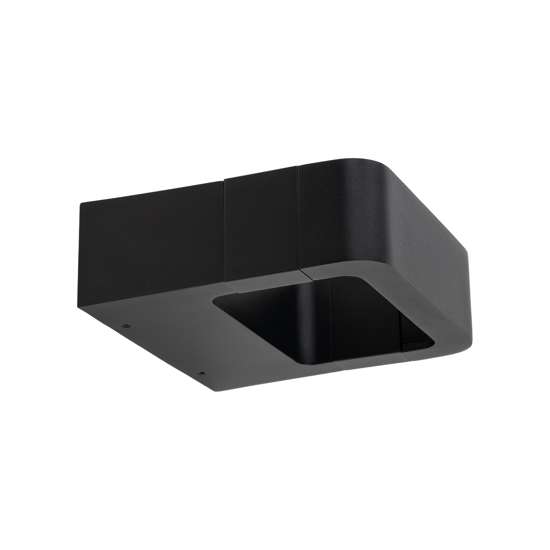Applique nero design moderno led 10w 3000k ip54
