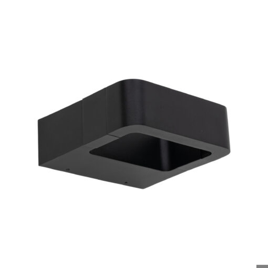 Applique nero design moderno led 10w 3000k ip54