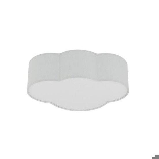 Plafoniera da soffitto nuvola di tessuto grigio 43 cm per camerette moderne