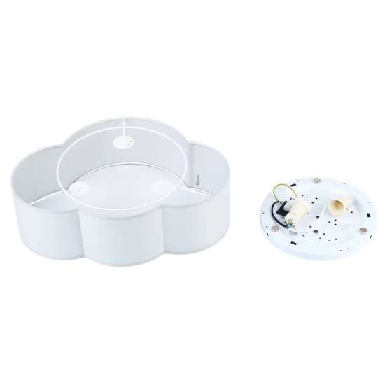 Plafoniera da soffitto nuvola di tessuto grigio 43 cm per camerette moderne