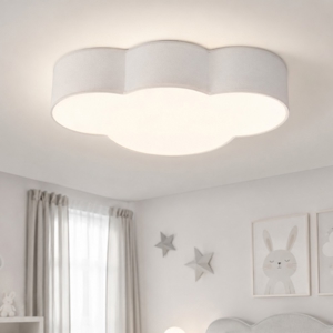 Plafoniera per camerette nuvola di tessuto grigio 63 cm moderna