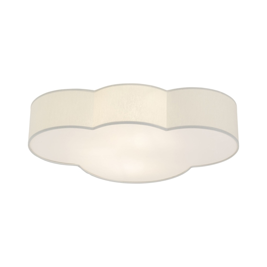 Plafoniera per camerette nuvola di tessuto grigio 63 cm moderna