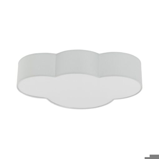 Plafoniera per camerette nuvola di tessuto grigio 63 cm moderna