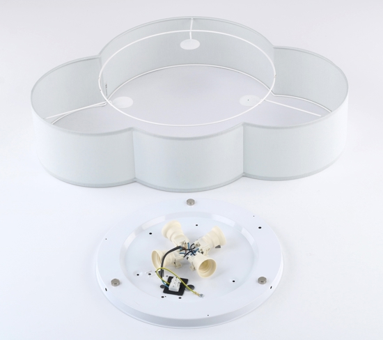 Plafoniera per camerette nuvola di tessuto grigio 63 cm moderna
