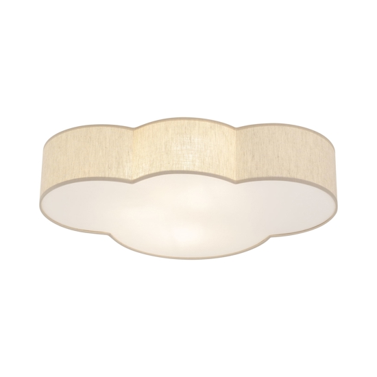 Plafoniera per cameretta nuvola di tessuto lino beige 63 cm