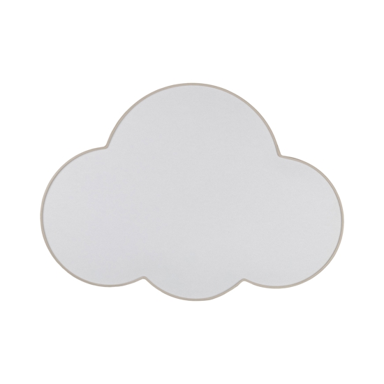 Plafoniera per cameretta nuvola di tessuto lino beige 63 cm
