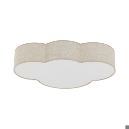 Plafoniera per cameretta nuvola di tessuto lino beige 63 cm