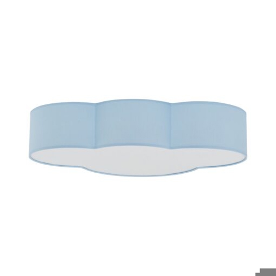 Plafoniera per cameretta bambino nuvola di tessuto celeste 63 cm moderna