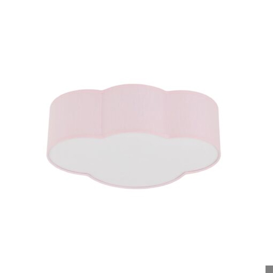 Plafoniera per camerette bambina nuvola di tessuto rosa 43 cm