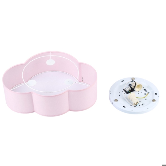Plafoniera per camerette bambina nuvola di tessuto rosa 43 cm