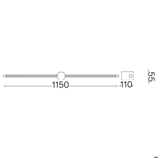 Filo ap d115 ideal lux applique specchio da bagno led 16w 3000k ottone