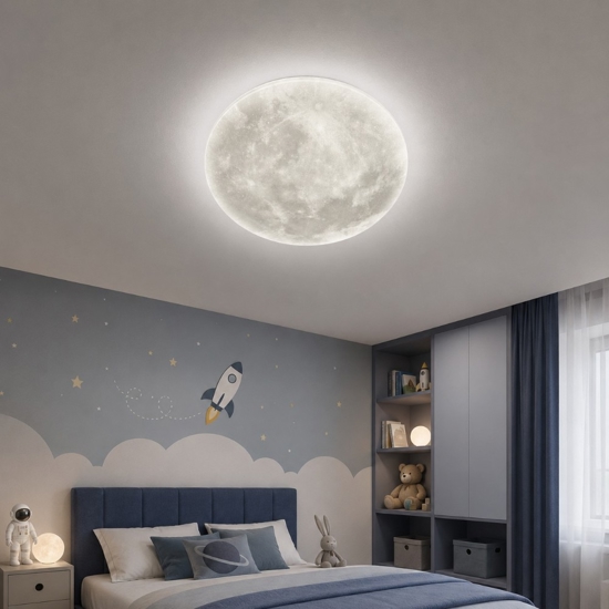 Plafoniera luna led 22w 3000k dimmerabile con telecomando