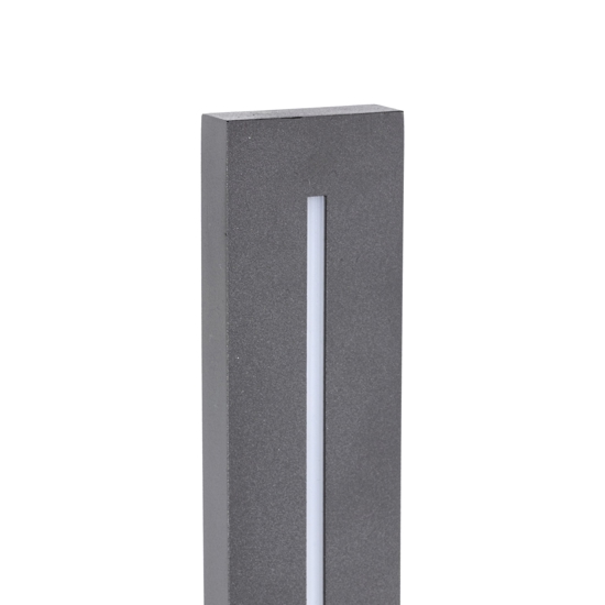 Applique da esterno verticale di design moderna grigio ip65 led 12w 3000k