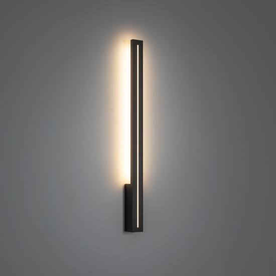 Applique da esterno verticale di design moderna grigio ip65 led 12w 3000k