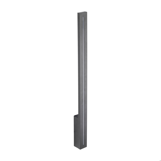 Applique da esterno verticale di design moderna grigio ip65 led 12w 3000k