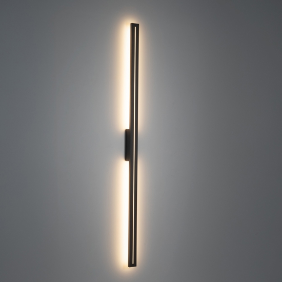 Applique per esterno design moderno grigio lungo 121 cm ip65 led 30w 3000k
