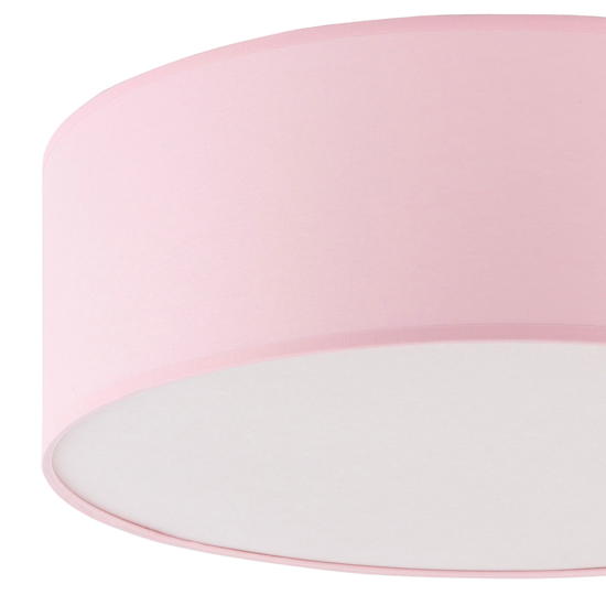 Plafoniera rosa per cameretta bambina cilindro di tessuto
