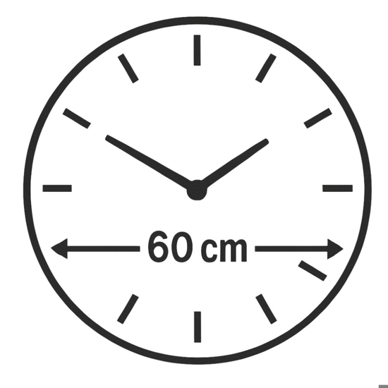 Orologio da parete design 60cm specchio bronzo satinato