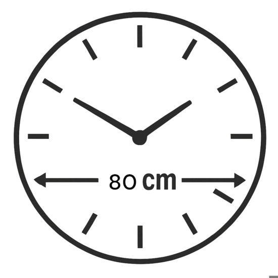 Orologio da parete 80cm tondo in vetro specchio bronzo