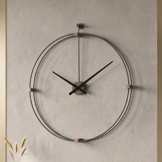 Orologio da parete tridimensionale tortora rotondo 80cm