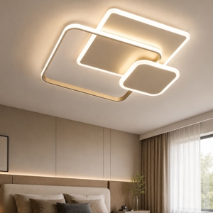 Plafoniera camera da letto led 60w 3000k 4000k quadrati sabbia vivida