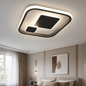 Plafoniera per camera da letto vivida roile quadrata led 3000k 4000k antracite