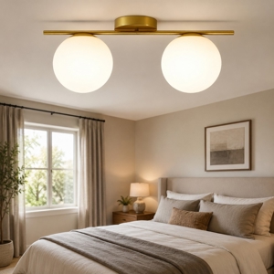 Plafoniera per camera da letto moderna oro jugen miloox
