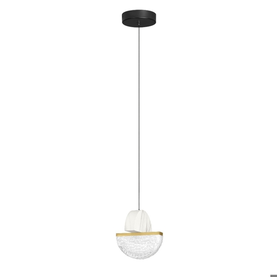 Lampada a sospensione led marmo bianco vetro design contemporaneo per comodini
