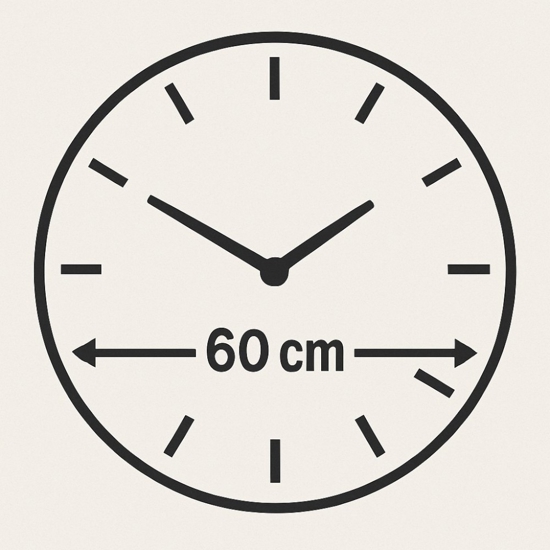 Orologio da parete moderno rotondo specchio oro carta da parati 60cm