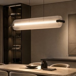 Lampadario pendente nero design moderno in vetro led per tavolo sala da pranzo