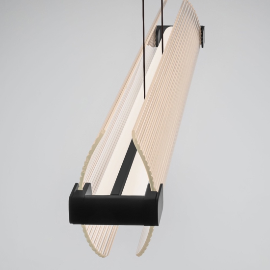 Lampadario pendente nero design moderno in vetro led per tavolo sala da pranzo