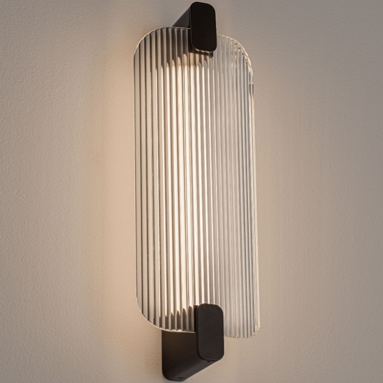 Applique in vetro verticale orizzontale moderno nero