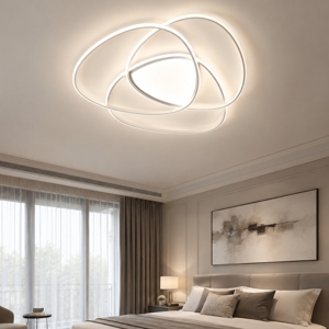 Plafoniera per camrera da letto rose led 4000k pc silver ondaluce