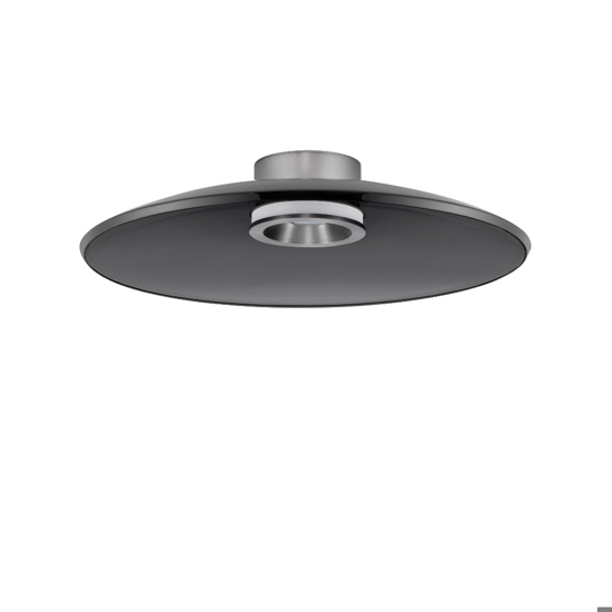 Plafoniera per cucina disco di vetro fume led dimmerabile 33w 3000k design moderna