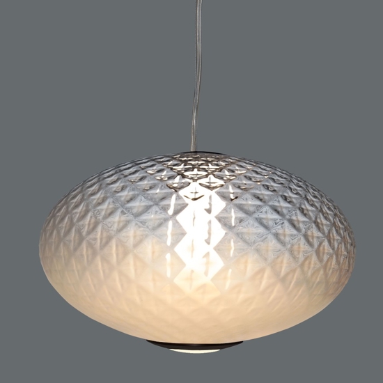 Lampada a sospensione led 12w 3000k dimmerabile sfera di vetro trasparente opale bianco