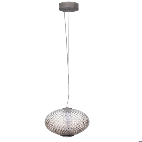 Lampada a sospensione sfera di vetro sfumato marrone scuro led 12w 3000k dimmerabile