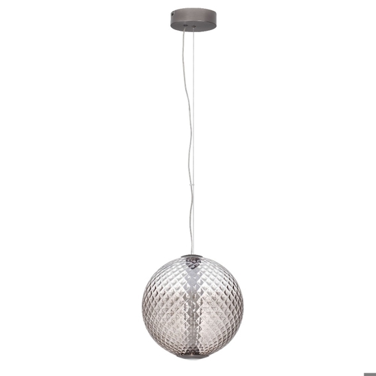 Lampadario sfera di vetro marrone sfumato trasparente led 20w 3000k dimmerabile