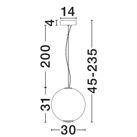 Lampadario boccia di vetro verde trasparente sfumato led 20w 3000k dimmerabile