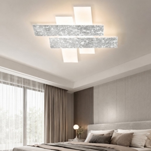 Plafoniera per camera da letto gea luce lara bianco argento