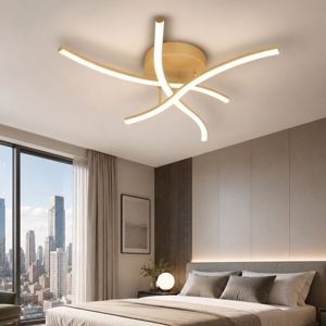 Toplight tornado plafoniera led 24w 3000k-4000k oro per camera da letto