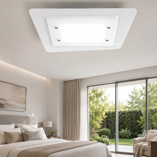 Plafoniera per camera da letto  bianca rettangolare unusual toplight