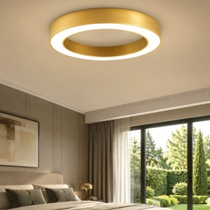 Globus ondaluce plafoniera camera da letto led oro 60cm rotonda