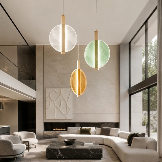 Ondaluce juis lampadario moderno led 3 luci multicolor
