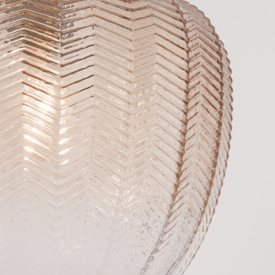 Lampada di vetro champagne sfumato design contemporaneo a sospensione