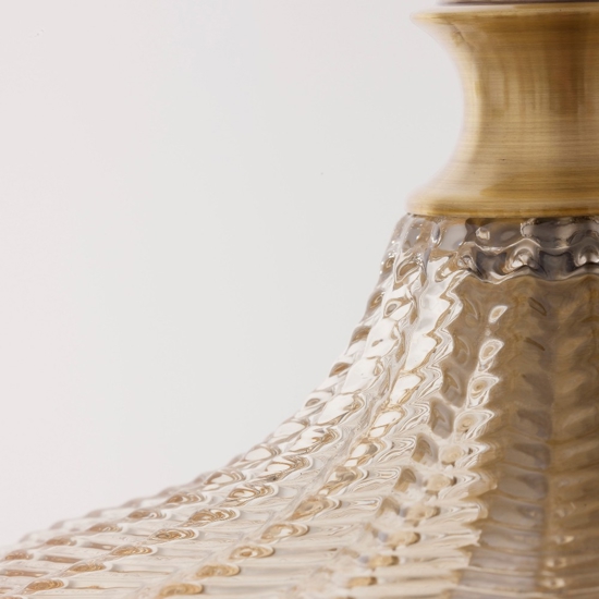 Lampada di vetro champagne sfumato design contemporaneo a sospensione