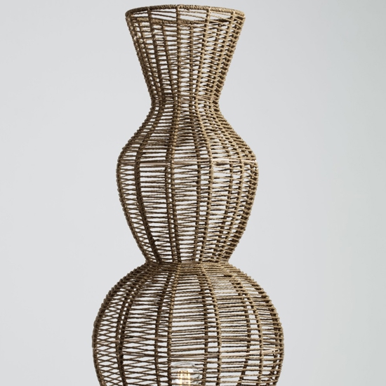 Lampada da terra in rattan marrone