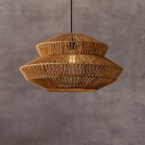 Lampadario paralume di rattan naturale 50 cm
