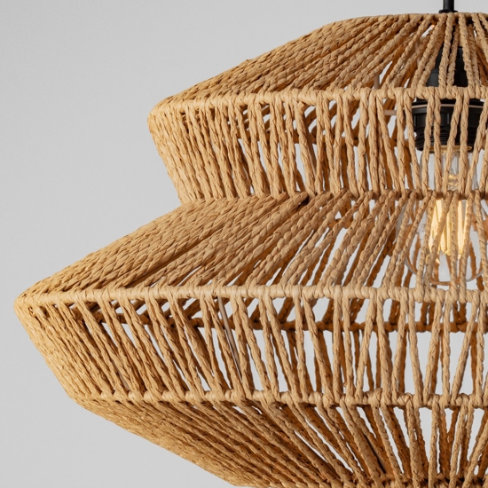 Lampadario paralume di rattan naturale 50 cm