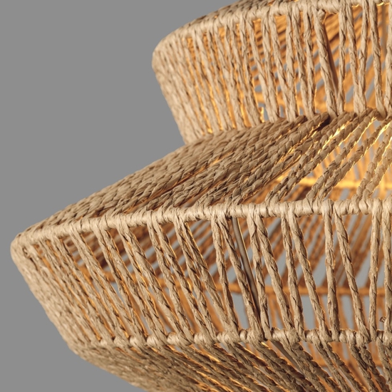 Lampadario paralume di rattan naturale 50 cm