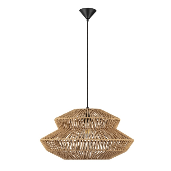 Lampadario paralume di rattan naturale 50 cm